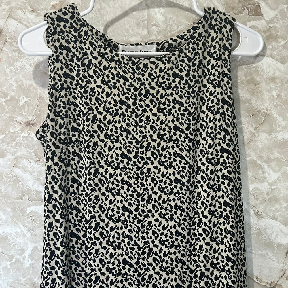 Danny & Nicole Dress Size 8 Sleeveless Animal Print Midi Career Casual